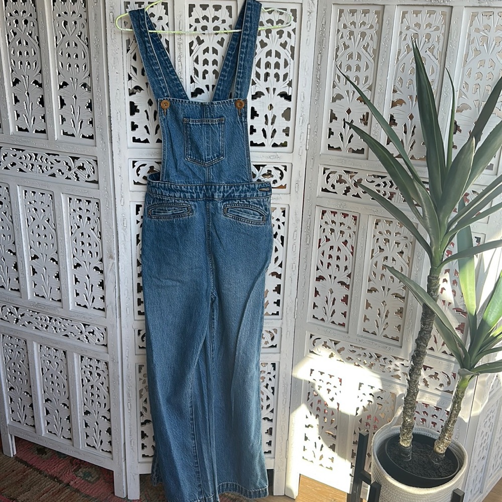 NWOT Rollas high waisted wide leg overalls